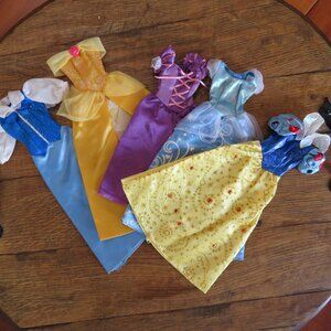 Barbie Disney Princess Doll Clothes Lot of 5 Dresses